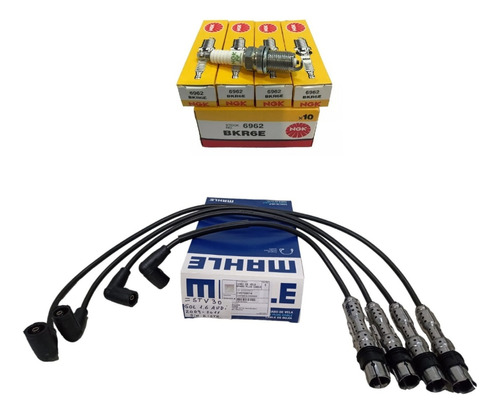 Juego Cables Mahle + Bujías Ngk Vw Gol 1.6 Audi 2009 A 2011