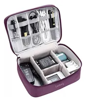 Comprar Organizador De Viaje Para Cables Usb Cargador Electrónica | Estuche Organizador De Valija Lookmy Violeta |