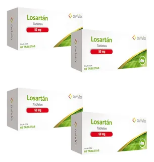Avivia Losartan 50mg 4 Cajas De 60 Tabletas C/u