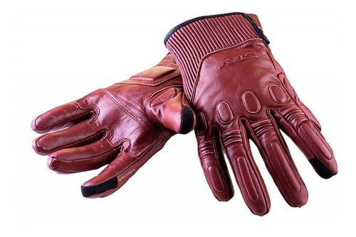 Guantes Moto Cuero Stav Style Cafe Racer Argenmotos