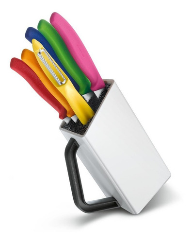 Bloque De Cuchillos Victorinox, 6 Piezas 6.7127.6l14 Color Blanco