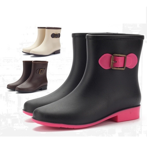 Botas De Lluvia Impermeables Antideslizantes Moda Para Dama