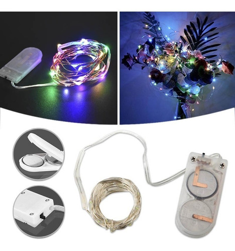 Luces Micro Led Alambre X20 Led Extension Luz 2 Mts Ml20