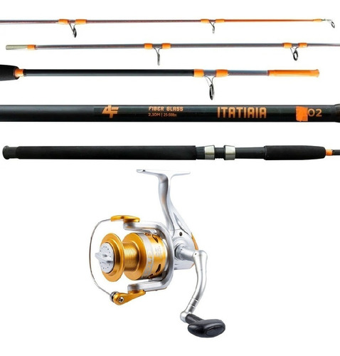 Kit Pesca Completo Vara 1,80m + Molinete 03 Rolamentos Top