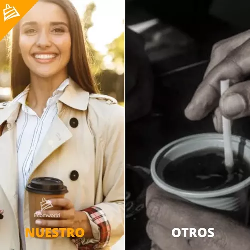 Kit De Vasos Termicos X8 Para Café Con Tapa Incluida