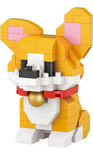 Set De Microbloques De Construcción Corgi Dog, Regalo Para N