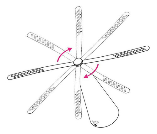 Fly Fan Soft Blades Mantiene A Las Moscas Alejadas De Negro