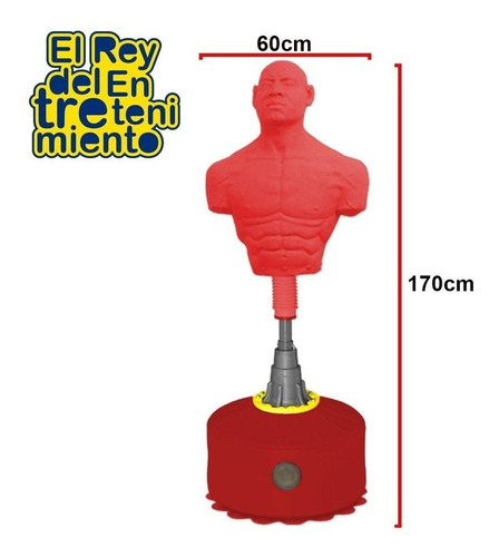 Bolsa De Boxeo C/ Base Torso Humano De Goma Maciza - El Rey