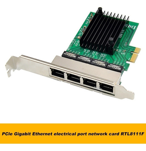 Tarjeta De Red Pci-e X1 Gigabit Pci-express De 4 Puertos Eth