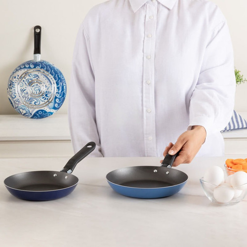 Set De 3 Sartenes Con Antiadherente Ekco Photo Blue