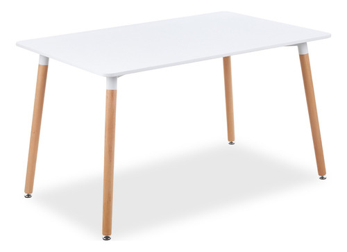 Mesa Estilo Eames Rectangular Comedor Minimalista Nordico Color White