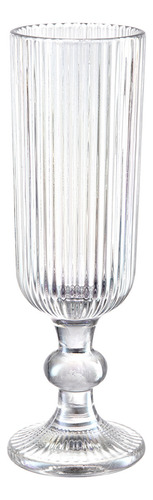 Caja 48 Piezas Copa De Vidrio labrada Flauta Venecia 158 Ml