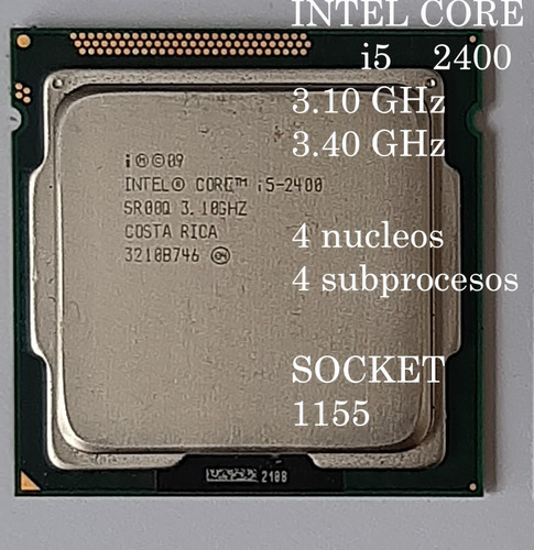 Procesador I5 2400 2da Generacion Socket 1155