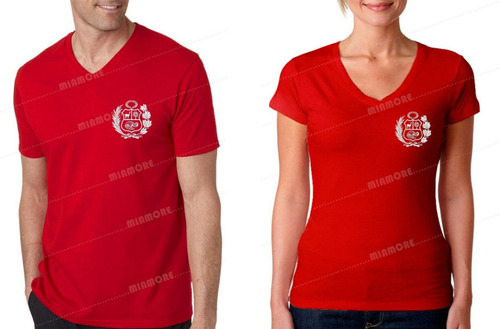 Polos Camiseta  Perú Cuello V Para Hombre Y Mujer