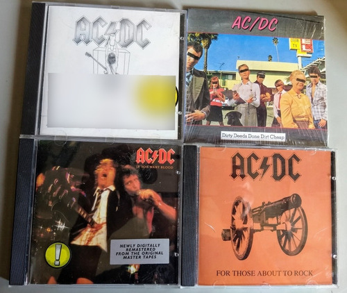 Ac/dc - Cd's (flick Switch/for Those/dirty Deeds/want Blood)