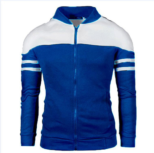 Chaqueta De Empalme A Juego De Colores A La Moda Para Hombre