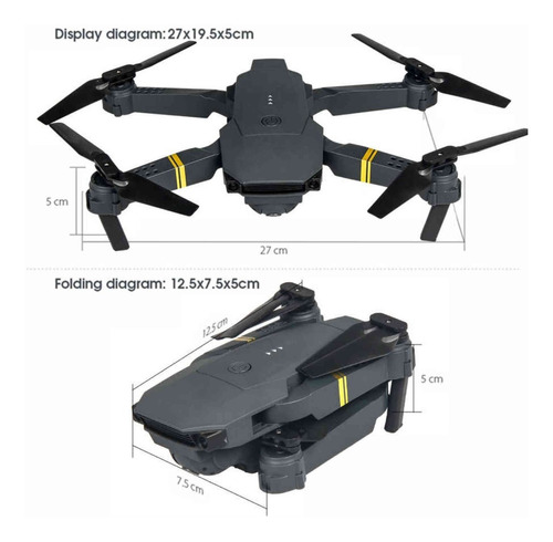 Imagen 1 de 3 de Drone Doble Camara Plegable  4k + Control 1080 Hd 