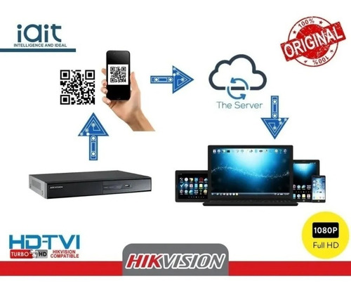 Kit Hikvision 4 Camara Exterior Fhd 1080p Dd 1tb 30m