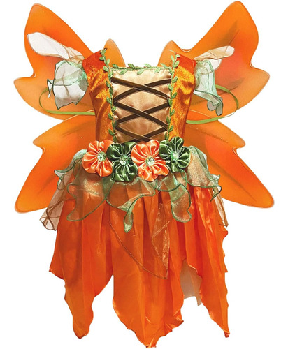 Vestido De Disfraz De Hada Petitebella 1-10 Años (naranja, 4