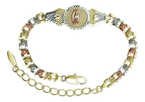 Pulsera Religiosa Xuping Oro Laminado Mujer 19.1cm