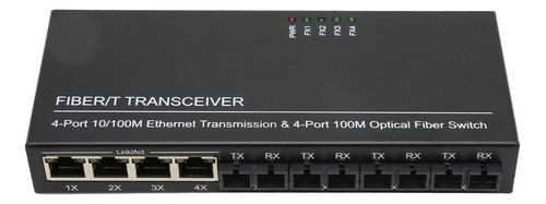 Convertidor De Fibra Óptica Ethernet, 8 Puertos, 10, 100 Mbp