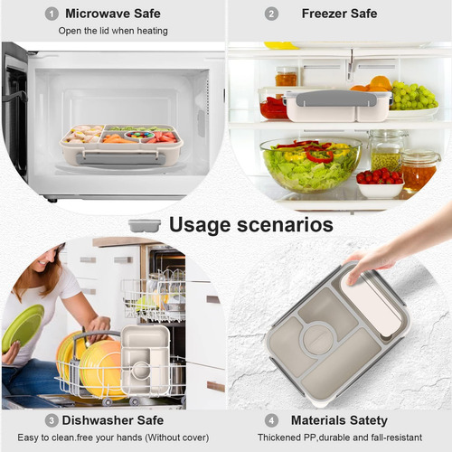 Amathley Bento Box Lonchera Para Adultos, Lonchera Para Niño