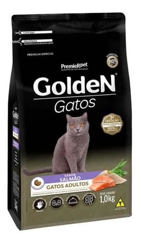 Ração Golden Para Gatos Adultos Salmão 1kg Premier Pet Full