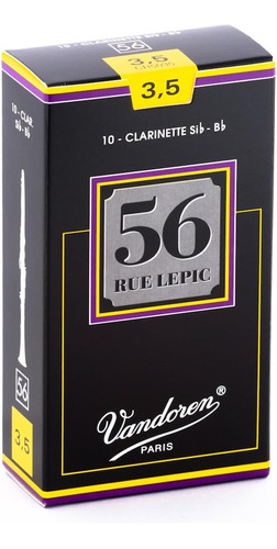 Lengüetas Rue Lepic Para Clarinete 56 Con Resistencia 2.5  C