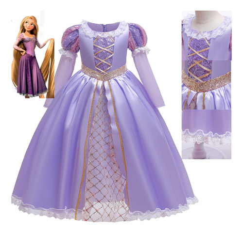 1 Disfraz De Princesa De Rapunzel For Niñas