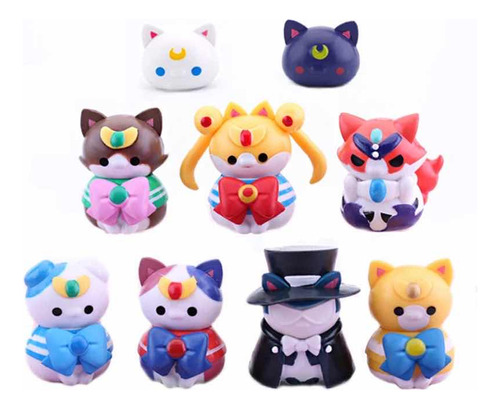 1 Set De Gatitos Michis Sailor Moon Coleccionables