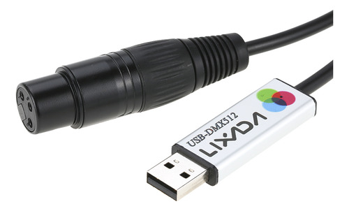 Adaptador De Interfaz De Pc Usb Led Dmx512 Lixada De Cable A