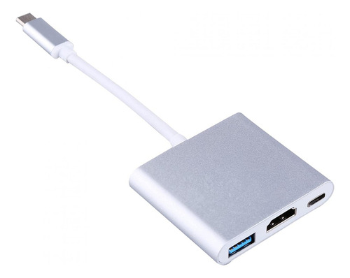 Adaptador Hub Usb-c A C / Hdmi / Usb Multipuerto Puertos Av