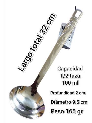 Cucharon Y Volteador Decorados Acero Inoxidable Cocina