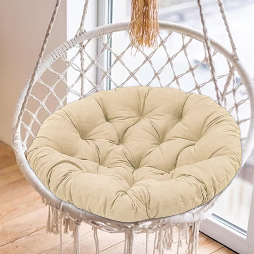 2 Cojín De Asiento Acolchado Redondo De 50 Cm, Cojín Caqui