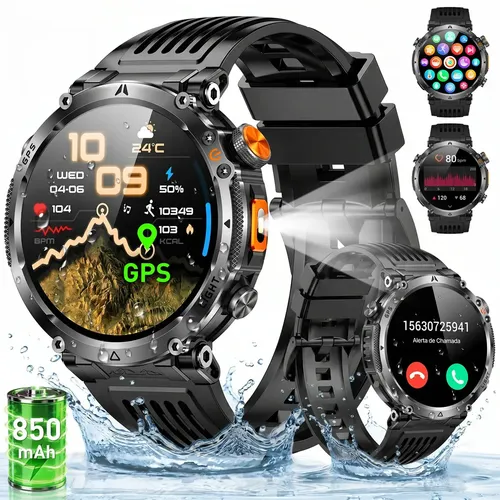 Relógio Inteligente Smartwatch Gps Autônomo IP68 3ATM À prova d'á...