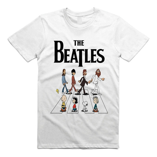 Imagen 1 de 4 de Playera The Beatles Abbey Road Snoopy
