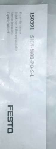 Sensor, Marca: Festo, Modelo: Sien-m8b-po-s-l (Usado)