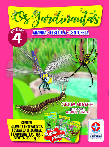Os Jardinautas Vol. 4 - Tatuzinho, Centopeia, Aranha, de Hirsch, Célia. Os Jardinautas (4), vol. 4. Editorial Editora Estrela Cultural LTDA., capa mole em português, 2018