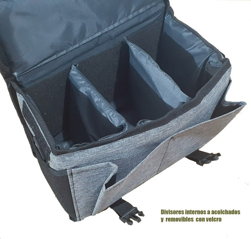 Imagen 6 de 9 de Bolso Isdigital Melange Grande P/ Nikon D5200, D3200, D3300