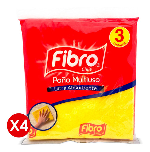 Fibro Pack 4 Paq Paño Multiuso X3