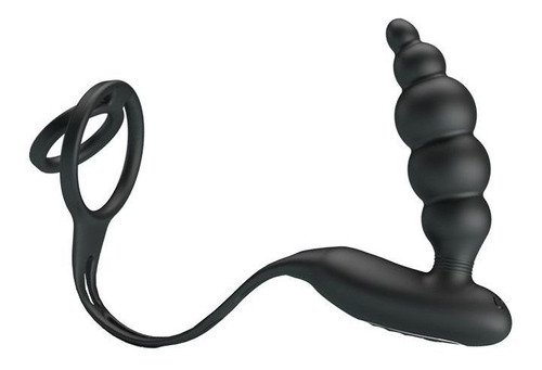 Plug Anal Vibratório Próstata Com Anel Peniano Escrotal