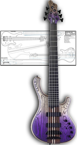 Plano Para Luthier Bajo Mayones Viking 6  (a Escala Real)