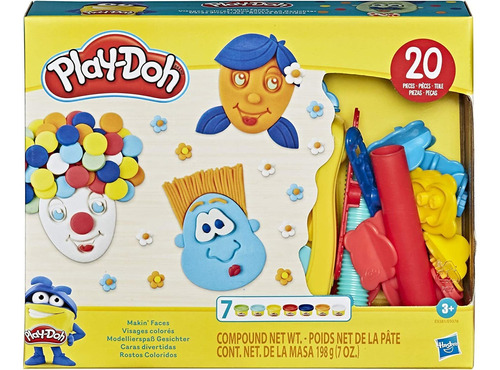 Play-doh Makin Faces Create It Kit Para Niños De 3 Años En A