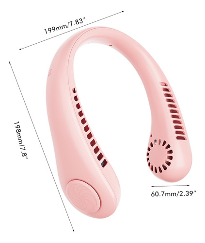 Ventilador Recargable Cuello Portátil Silencioso 1200mah