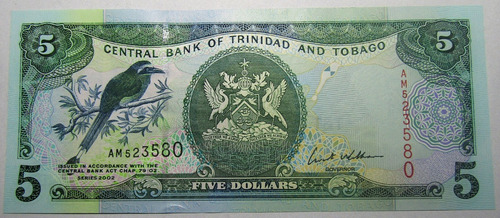 Trinidad Y Tobago Billete 5 Dolares Año 2002 Pick 42b Unc Sin Circular