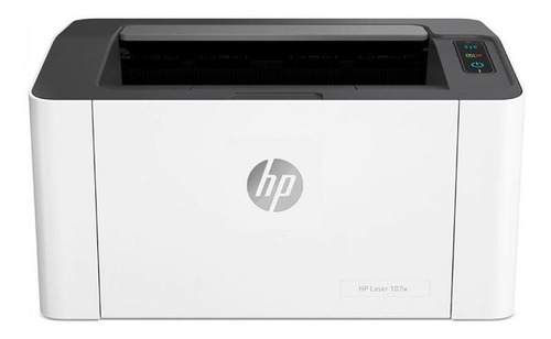 Imagem 1 de 6 de Impressora função única HP LaserJet 107w com wifi branca e preta 220V - 240V