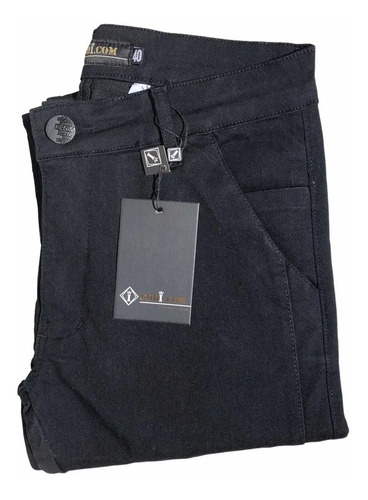 Imagem 5 de 6 de Calça Alfaiataria Sarja Social Skinny Masculina Com Elastano