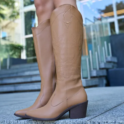 Bota dakota caramelo cano cheap alto