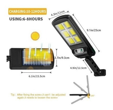 Mini Foco Solar Iluminacion Publica Iluminaria 150 Led