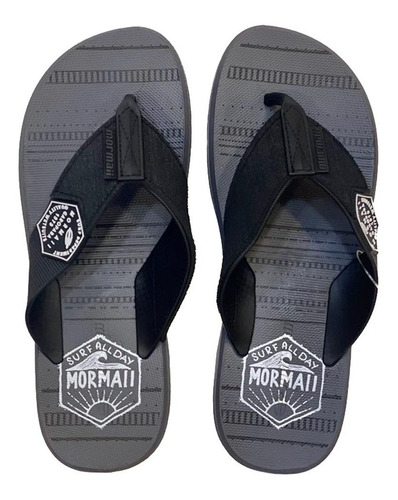 Imagen 1 de 4 de Ojotas Mormaii 11171 Drop Ii Dedo Ad Gris Negro 1172